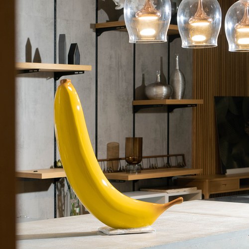 德國BULL＆STEIN 擬真新鮮香蕉戶外雕塑 (高80公分)
