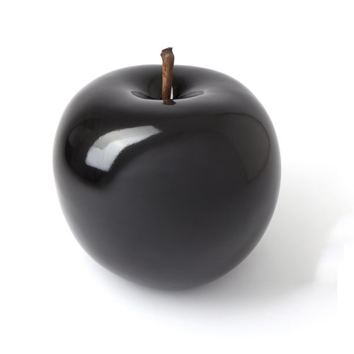 德國BULL&STEIN 黑釉陶瓷蘋果雕塑 (室內、直徑39公分)