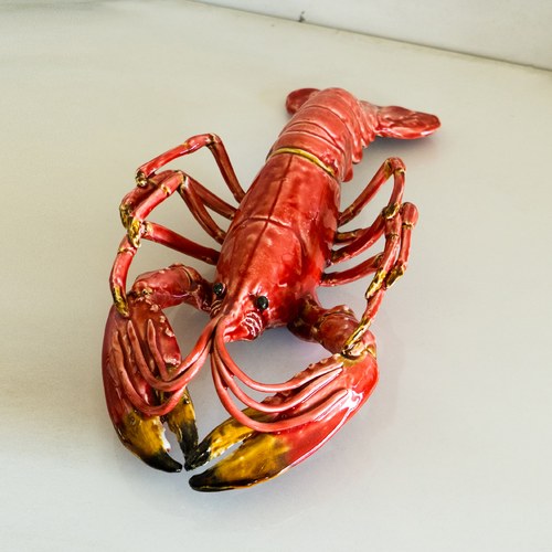 德國BULL&STEIN 鮮活龍蝦藝術雕塑 (紅、長41公分)