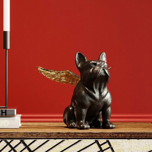 德國KARE 天使狗狗雕塑擺飾 (坐姿)