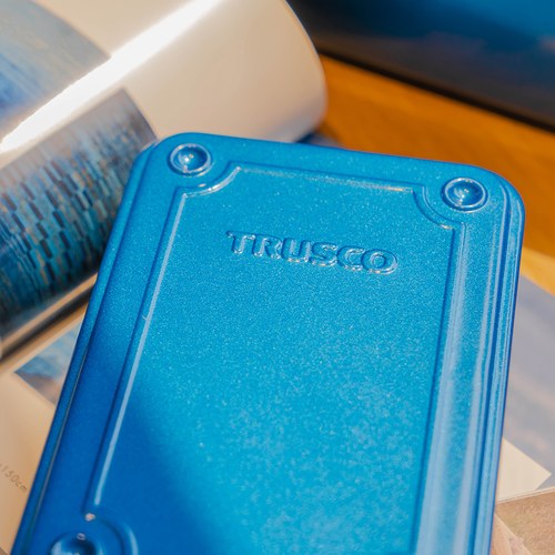 日本TRUSCO 上掀式工具收納盒 (藍、15.4公分)