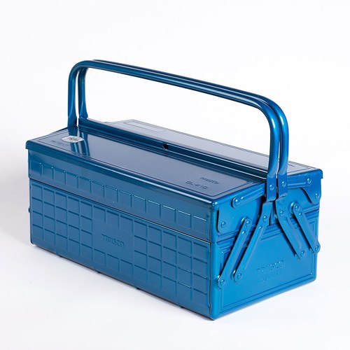 日本TRUSCO 野餐型雙門工具箱 (藍、60.7公分)