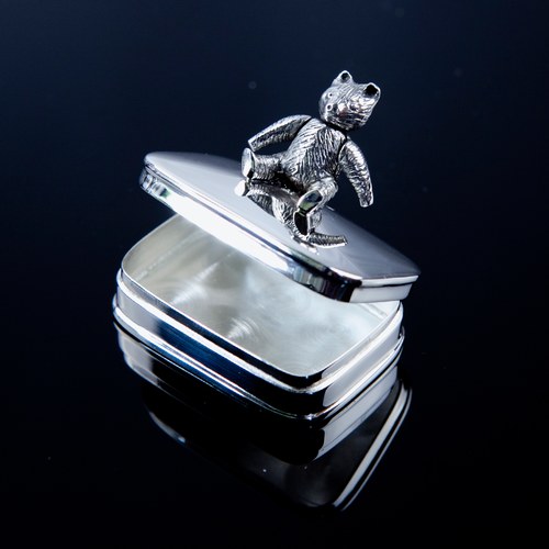英國Carrs銀器 珍藏彌月禮-小熊紀念盒