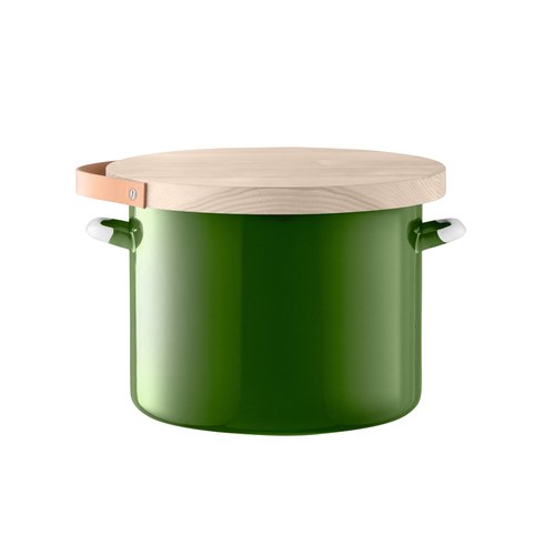 英國LSA 木蓋琺瑯儲物罐 (綠、直徑31公分)