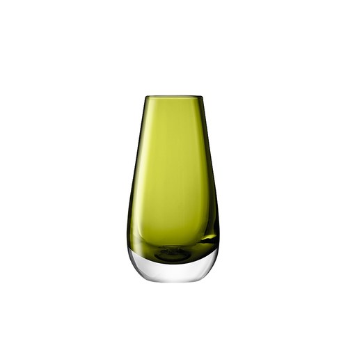 英國LSA 艷彩透底玻璃花器 橄欖綠