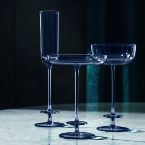 英國LSA 威尼斯派對 香檳高腳杯2入組 (午夜藍、130毫升)
