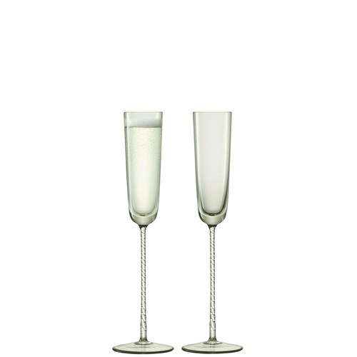 英國LSA 威尼斯派對 螺旋紋香檳杯2入組 (煙灰色、120毫升)