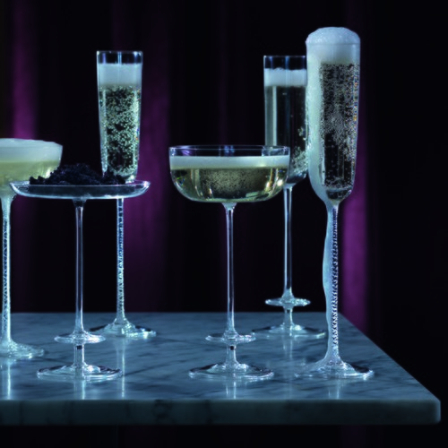 英國LSA 威尼斯派對 香檳高腳碟2入組 (晶透明、210毫升)