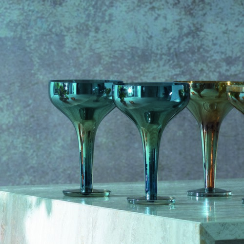 英國LSA 爵士時代炫彩香檳杯2入組 (寶藍、150毫升)-EQ06