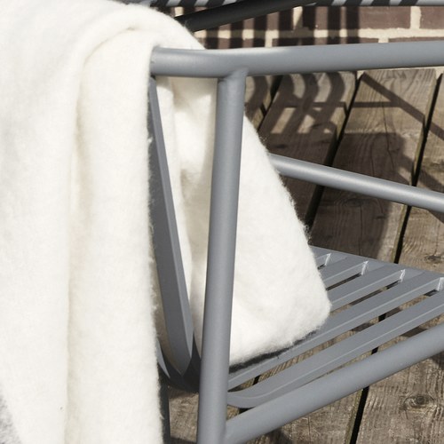 丹麥Hubsch 緞帶直紋金屬單椅 (灰)