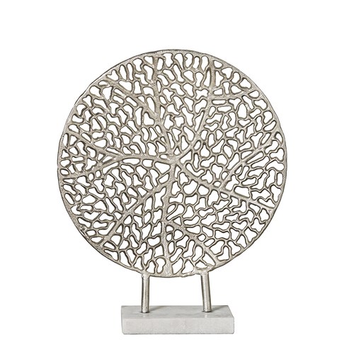 丹麥Lene Bjerre 圓形脈絡鋁製擺飾 (30x8公分)