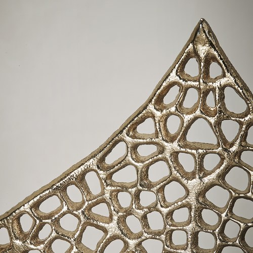 丹麥Lene Bjerre 葉片脈絡鋁製擺飾 (31x10公分)