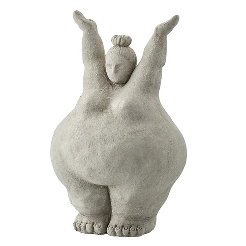 丹麥Lene Bjerre 相撲力士雕塑擺飾 (灰、喝采)