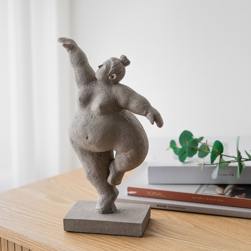 丹麥Lene Bjerre 芭蕾女伶雕塑擺飾 (灰、伸展)