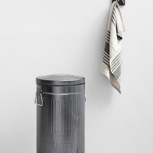 丹麥Nordal經典垃圾桶(銀、30公升)