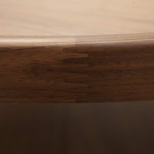 丹麥Sketch 立體邊緣雙層圓形茶几 (胡桃木、90cm)