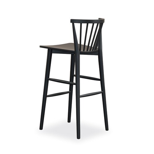 丹麥Sketch 鏤空椅背吧台椅 (黑)
