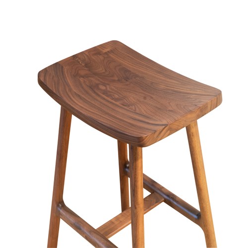 丹麥Sketch 微波浪吧台椅 (胡桃木、高66.5公分)