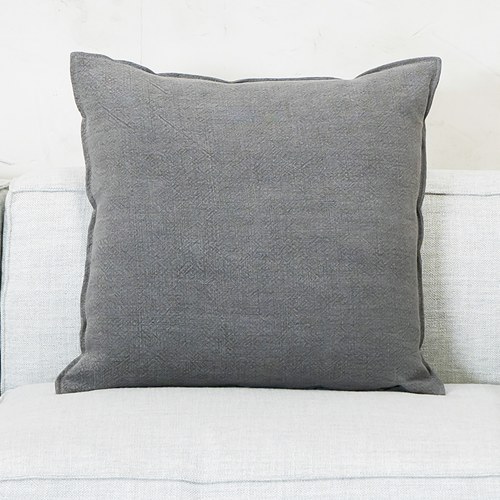 丹麥Sketch Baker積木棉麻抱枕 (60x60、鐵灰)