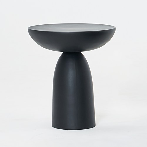 丹麥Sketch Fasika 混凝土圓形邊桌(黑)