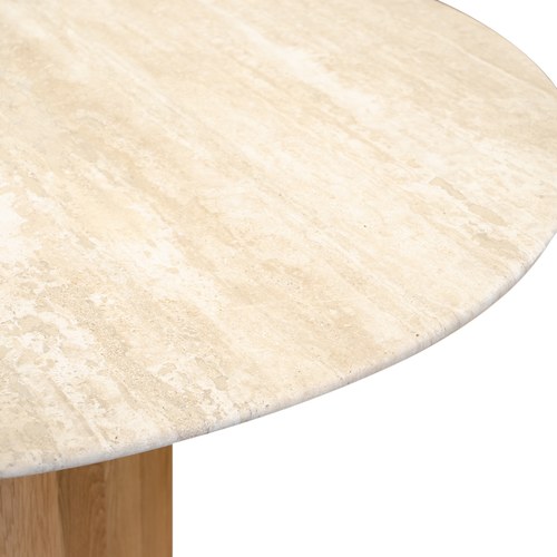 丹麥Sketch 塔拉洞石圓桌 (橡木、直徑125公分)