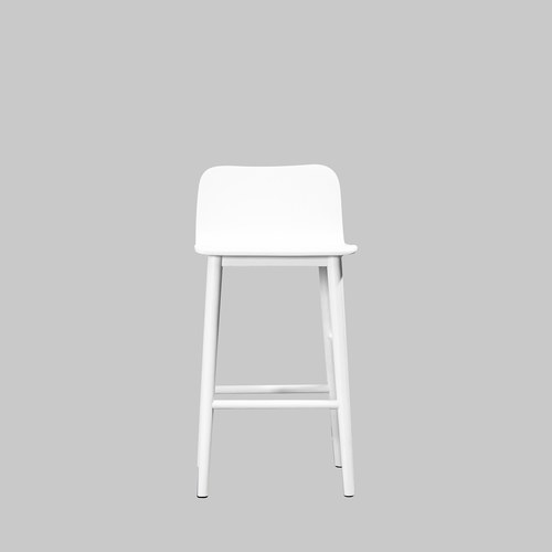 丹麥Sketch 簡約L型高腳吧台椅 (白)