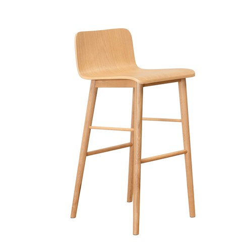 丹麥Sketch 簡約L型高腳吧台椅 (橡木)