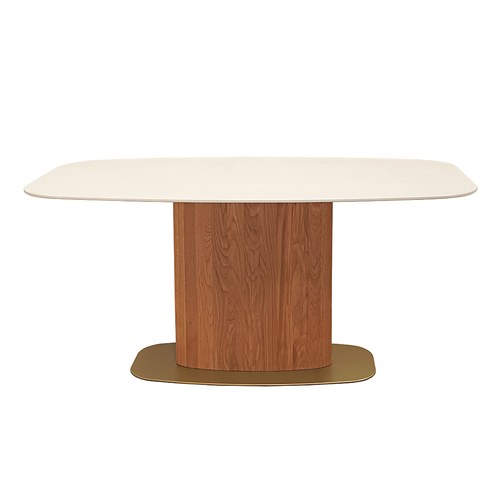 丹麥Sketch Tilba岩板平衡餐桌 (米白)