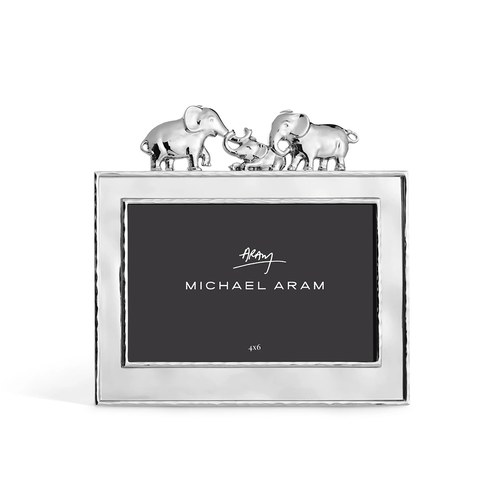 美國Michael Aram 溫馨家庭大象系列相框架(銀、4x6吋)