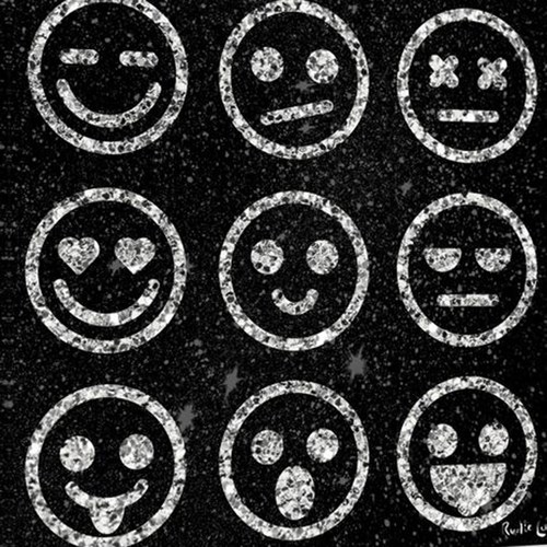 美國TwoPalms 表情符號Emoji掛畫 (玻璃、58公分)