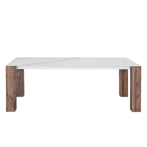 義大利OliverB 陶瓷實木柱腳餐桌 (長220公分)