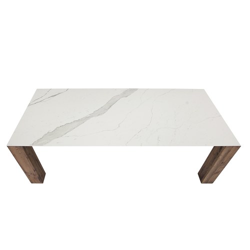 義大利OliverB 陶瓷實木柱腳餐桌 (長220公分)