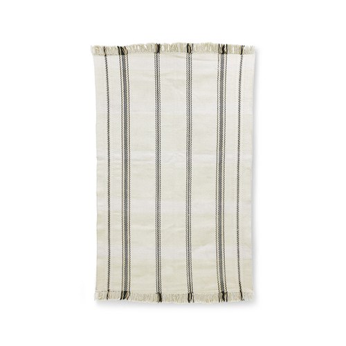 荷蘭 HkLiving 質感編織條紋桌巾 (白)