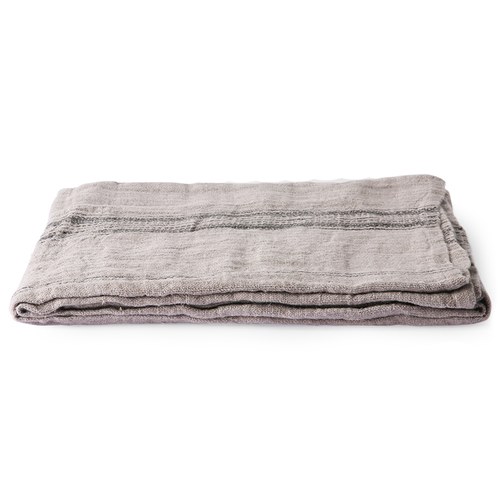 荷蘭 HkLiving 質感編織條紋桌巾 (灰)