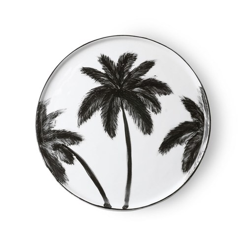 荷蘭HkLiving 椰子樹剪影圖紋圓盤 (直徑27公分)