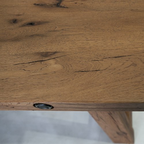 荷蘭PURE 梯形支架橡木長桌 (棕、長180公分)