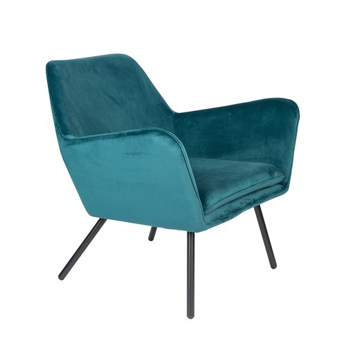 荷蘭Zuiver 輕奢感絨布蝶型扶手椅(湖水藍)