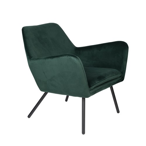 荷蘭Zuiver 輕奢感絨布蝶型扶手椅(深綠)