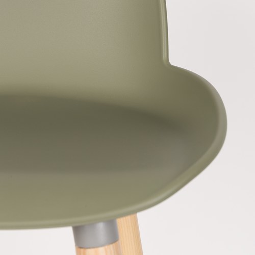 荷蘭Zuiver 艾伯特簡約弧形中島椅 (橄欖綠)