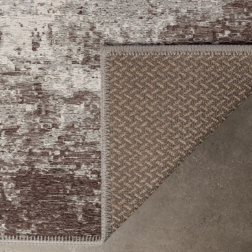 荷蘭Zuiver 仿舊印花地毯 (棕色、長240公分)