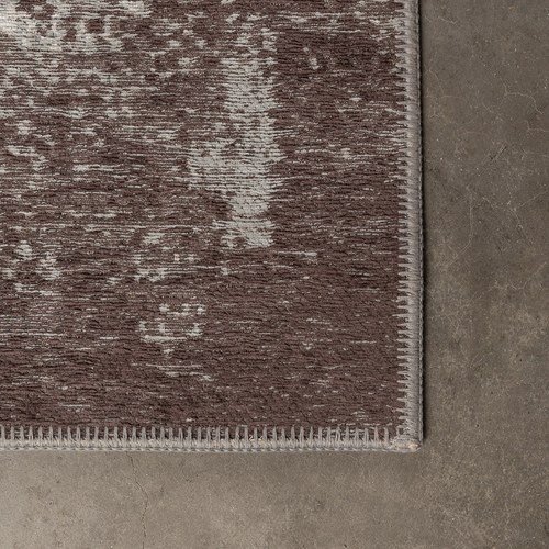 荷蘭Zuiver 仿舊印花地毯 (棕色、長240公分)