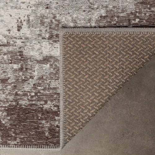 荷蘭Zuiver 仿舊印花地毯 (棕色、長300公分)