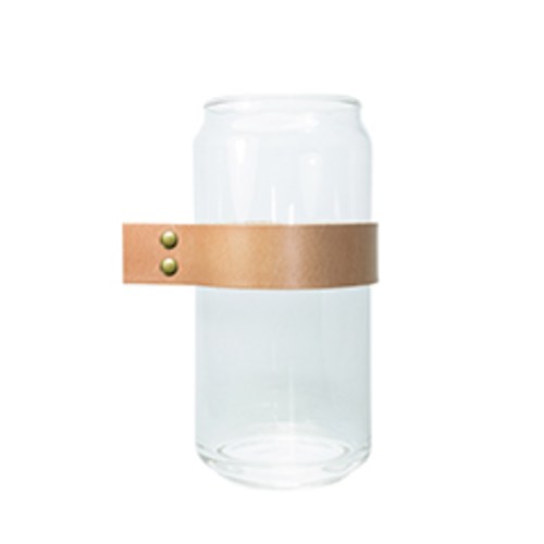 泰國DesignersField 原色皮革玻璃罐 (粗帶款)