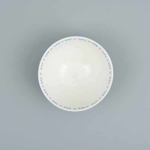 荷蘭FloraCastle 水藍色桔梗花圖紋陶碗 (直徑13公分)