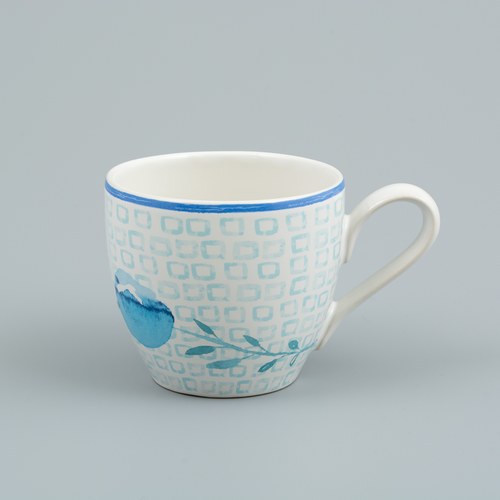 荷蘭FloraCastle 水藍色桔梗花圖紋咖啡杯 (250毫升)