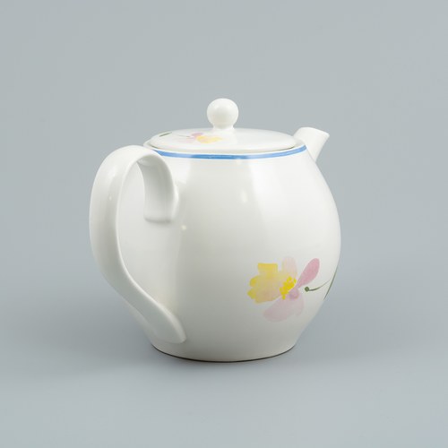 荷蘭FloraCastle 粉晶色飄香花圖紋茶壺