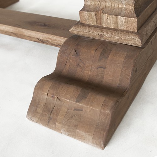 荷蘭PURE 雕刻造型桌腳餐桌 (煙燻棕、長180公分)