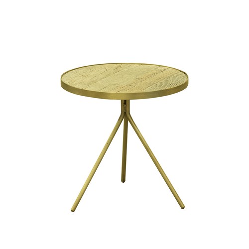 荷蘭PURE 極簡工業風圓形邊桌 (黃銅、直徑60公分)