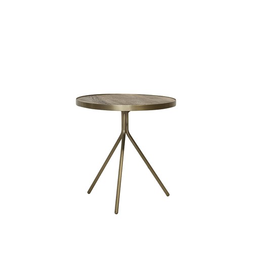 荷蘭PURE 極簡工業風圓形邊桌 (黃銅、直徑60公分)