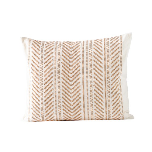 丹麥tineKhome 針織葉片紋長形靠枕 (棕、長60公分)
